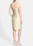 Kay Unger Embroidered Overlay Tweed Sheath Back Zip Closure Dress Size 6