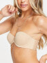 Calvin Klein seamless strapless bra with side fastening in beige