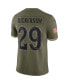 Men's Eric Dickerson Olive Los Angeles Rams 2022 Salute To Service Retired Player Limited Jersey