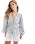 Nobody's Child Ria blouse in white floral Weiß geblümt, 38 - фото #1