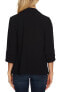 Фото #2 товара CeCe 188961 Womens 3/4 Sleeve Moss Crepe Tailored Blazer Solid Black Size 8