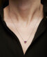 Lab-Grown Ruby Bezel 18" Pendant Necklace (5/8 ct. t.w.) in 10K White Gold
