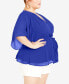 Plus Size Elegant Wrap Top