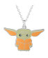 Disney The Mandalorian Grogu Silver Plated Necklace, Official License