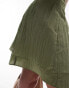 Фото #3 товара Topshop layered mini skirt with bow in green crinkle