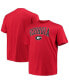 Фото #1 товара Men's Red Georgia Bulldogs Big and Tall Arch Over Wordmark T-shirt