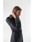 ფოტო #3 პროდუქტის Women's Trench Coat, Black Leather