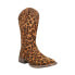 Roper Stella Leopard Print Square Toe Cowboy Womens Brown Casual Boots 09-021-1