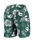 Men's Green Michigan State Spartans Floral Volley Swim Trunks