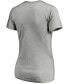 Women's Heathered Gray Chicago White Sox Core Official Logo V-Neck T-shirt