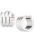 ფოტო #1 პროდუქტის Small Wide Ribbed Hoop Earrings, 0.53"