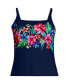 ფოტო #2 პროდუქტის Women's Long Chlorine Resistant Square Neck Tankini Swimsuit Top