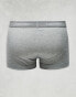 Calvin Klein Cotton Classics 3 pack trunk in grey/black/white