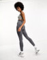 ASOS 4505 Tall Icon seamless rib gym legging in grey