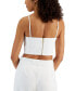 ფოტო #2 პროდუქტის Women's Square Neck Sleeveless Crop Top