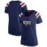 Фото #1 товара NFL New England Patriots Women's Authentic Mesh Short Sleeve Lace Up V-Neck