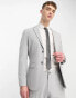 Фото #2 товара Selected Homme slim fit suit jacket in light grey