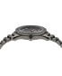 ფოტო #2 პროდუქტის Men's Swiss Black Ion Plated Stainless Steel Bracelet Watch 42mm
