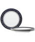 Фото #1 товара Crestwood Cobalt Platinum Set of 4 Accent Plates, Service For 4