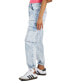 Juniors' High-Rise Cargo Banded-Hem Jeans