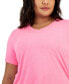 Фото #3 товара Plus Size 3-Pk. Solid Short-Sleeve Top, Created for Macy's