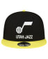 Фото #2 товара Men's Black, Yellow Utah Jazz Official Team Color 2Tone 9FIFTY Snapback Hat