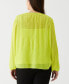 ფოტო #2 პროდუქტის Plus Size Pleated Balloon Sleeve Blouse