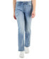 ფოტო #1 პროდუქტის Women's Embroidered High Rise Straight-Leg Jeans, Created for Macy's