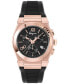 ფოტო #1 პროდუქტის Salvatore Men's Swiss Chronograph Vega Black Silicone Strap Watch 42mm