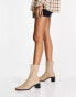 Фото #4 товара & Other Stories leather heeled boots in beige