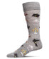 Фото #1 товара Men's Law and Order Heathered Rayon from Bamboo Novelty Crew Socks