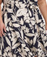 Plus Size Flutter-Sleeve High-Low Midi Dress