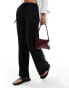 ASOS DESIGN Tall satin pull on trouser in black