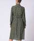 Women's Khaki Polka Dot Maternity and Nursing Shirt Dress