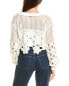 Фото #2 товара Seraphina Crochet Sweater Women's Beige Os