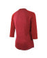 ფოტო #3 პროდუქტის Women's Threads Scarlet San Francisco 49ers Super Bowl LVIII Vegas Raglan 3/4-Sleeve Tri-Blend T-shirt