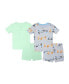 Фото #2 товара Toddler Boys Short Pajama Set, 4 Pc