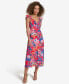 Фото #1 товара Women's Floral Back-Cutout Ruffled Sleeveless Midi Dress