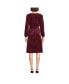 ფოტო #2 პროდუქტის Women's Velvet Peasant Knee Length Dress