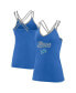 Фото #1 товара Women's Blue Detroit Lions Go For It Strappy Crossback Tank Top