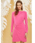 ფოტო #3 პროდუქტის Women's Asymmetric O-Ring Bodycon Dress