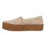 Фото #3 товара TOMS Valencia Suede Plaform Espadrille Womens Beige Flats Casual 10021433T-101