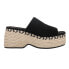 TOMS Laila Mule Platform Espadrille Womens Black Casual Sandals 10020762T-001