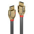Lindy 5m Ultra High Speed HDMI Cable - Gold Line - 5 m - HDMI Type A (Standard) - HDMI Type A (Standard) - Grey