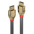 Lindy 1m Ultra High Speed HDMI Cable - Gold Line - 1 m - HDMI Type A (Standard) - HDMI Type A (Standard) - 48 Gbit/s - Grey