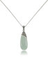 Фото #1 товара Macy's jade Elongated Pendant and a Curb Chain