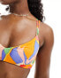 ASOS DESIGN mix and match square neck skinny strap bikini top in vibrant abstract print VIBRANT ABSTRACT, 38 - фото #4