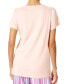 ფოტო #2 პროდუქტის Women's Short-Sleeve Round-Neck Sleep Tee