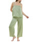 ფოტო #5 პროდუქტის Women's 2-Pc. Satin Lace-Trim Pajamas Set