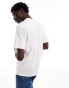 Selected Homme oversized t-shirt with front chest print in white